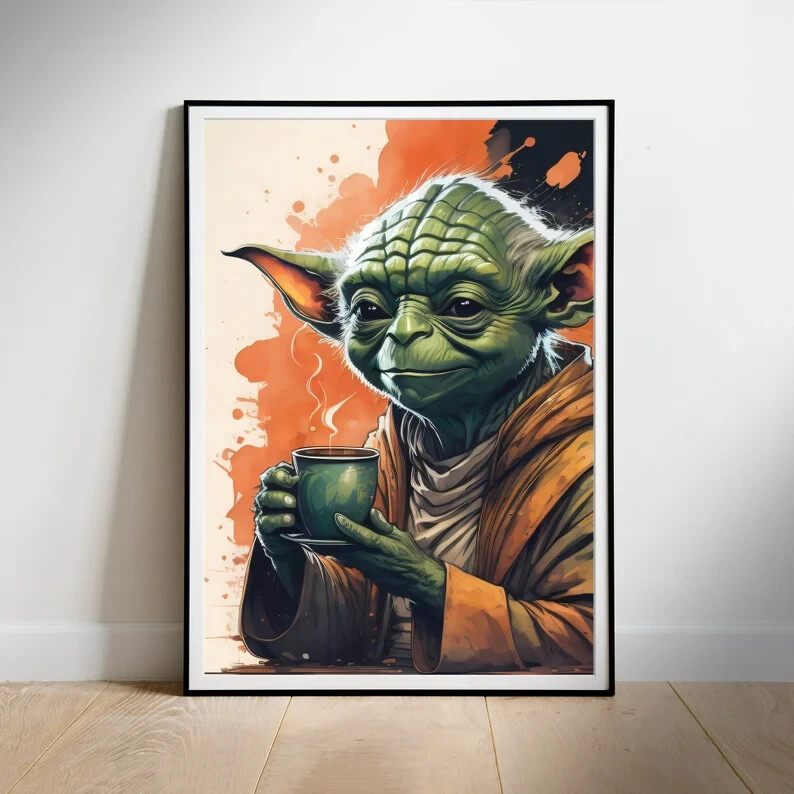 Star Wars Coffee Fan Art Movie Poster Print