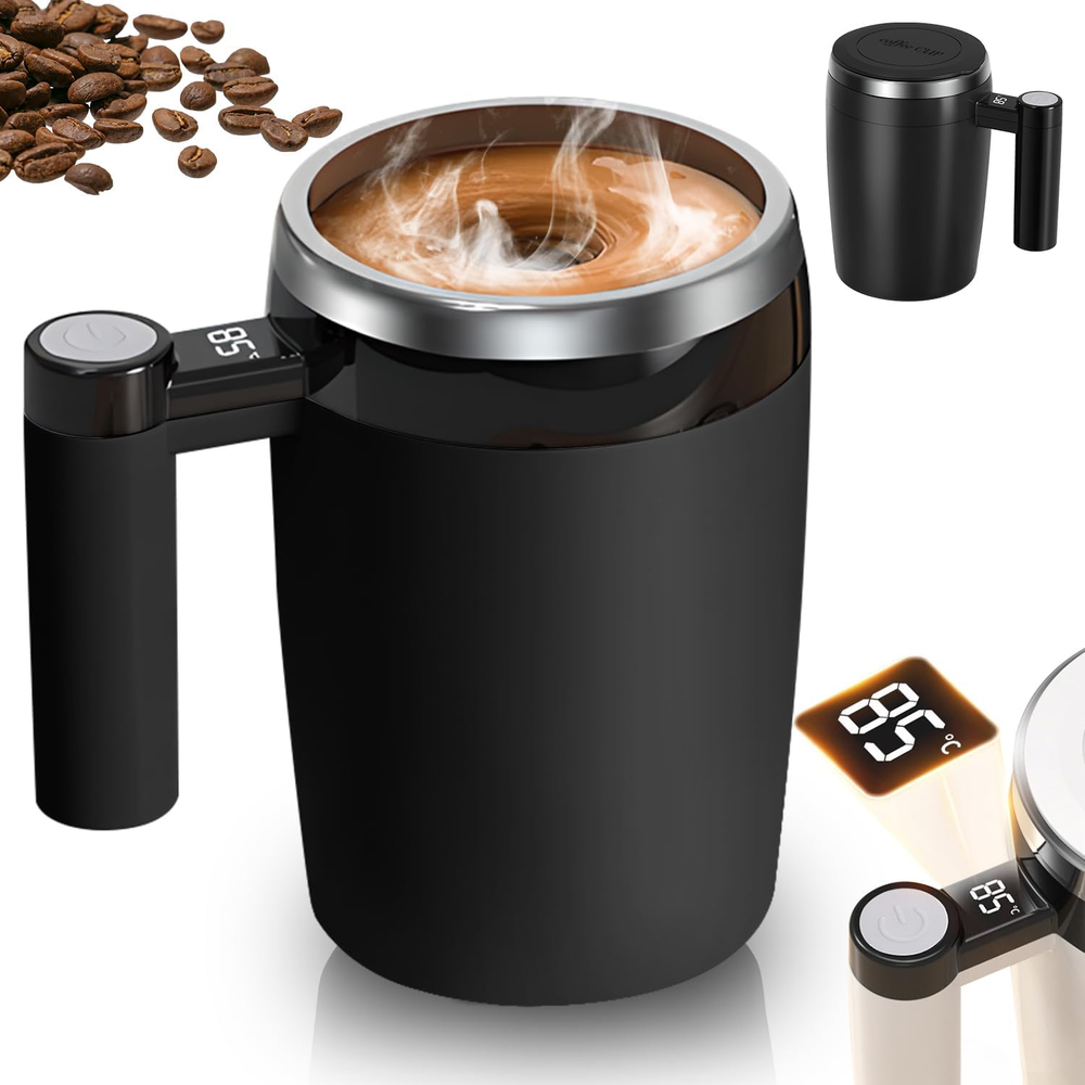 Self Stirring Coffee Mug,Automatic Stirring Coffee Mug with Temperature LCD