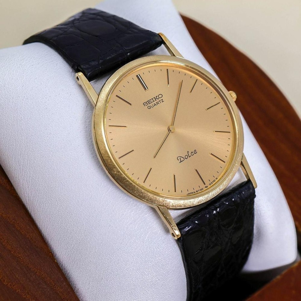 Seiko Dolce SGP Round Thin Leather Watch 1562 Operating Guide