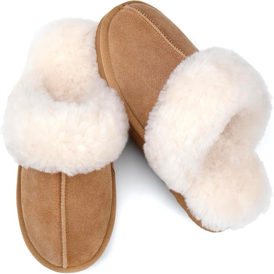 Parfeying Women's House Slippers Indoor Outdoor Shearling Shoes Size Us 9