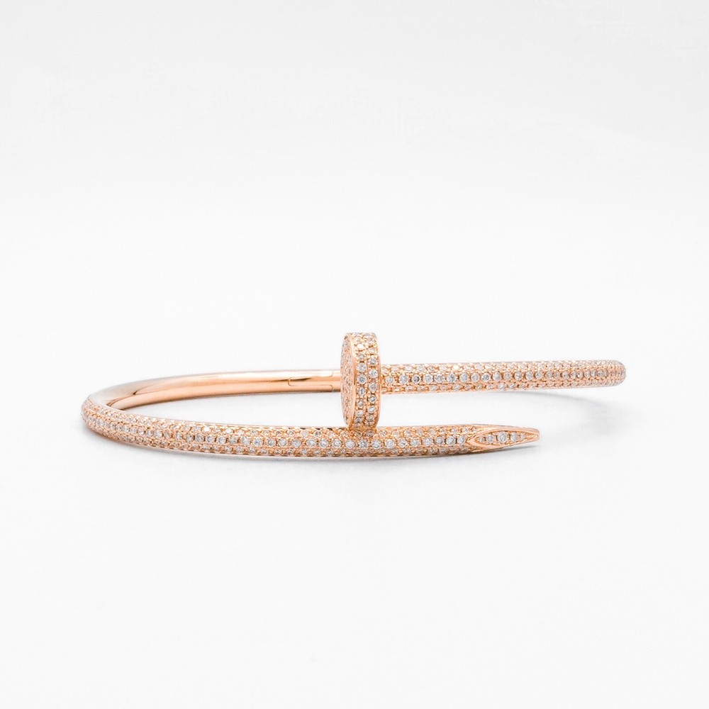 Cartier Juste un Clou Bracelet 19mm Rose Gold with Diamonds