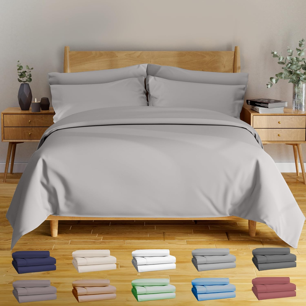 Luxury Series 6 Pcs King Sheet Set - 100% Viscose Derived from Bamboo Sheets Kin