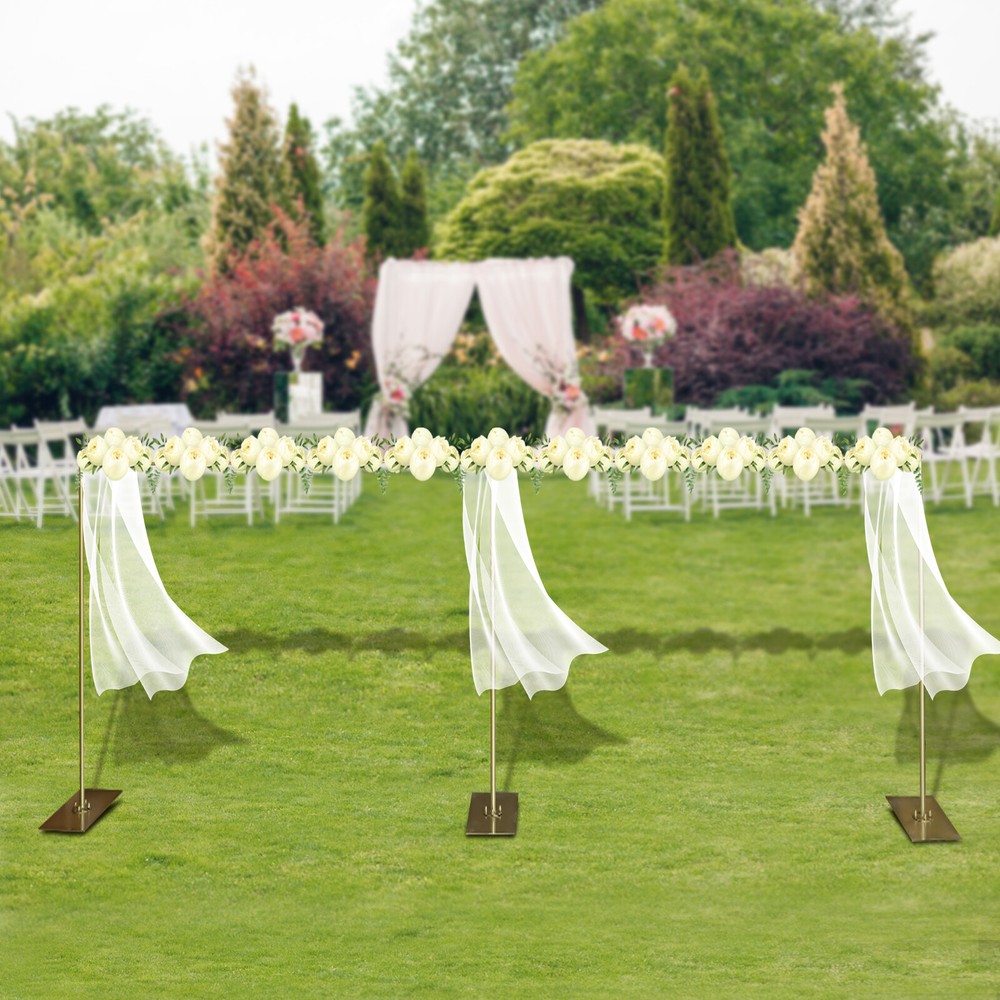 Modern Gold Steel Freestanding Backdrop Stand for Wedding Party Photography