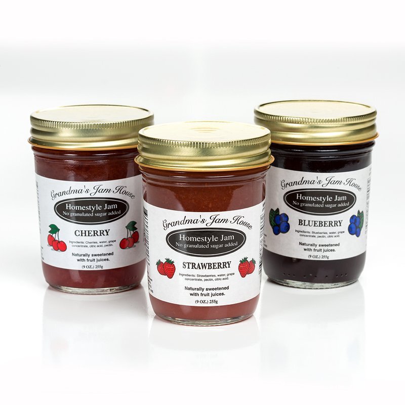 No Sugar Added Jam - Homestyle Naturally Fruit Juice Sweetened, 9 Oz Glass Jar