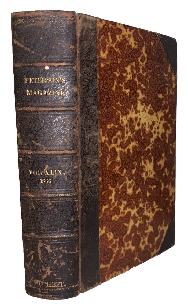 1866, 1st, PETERSON'S MAGAZINE, VOL 49 & 50, With HAND-COLORED FASHION PLATES
