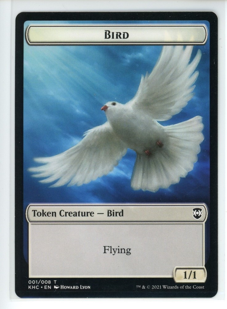 BIRD // SPIRIT DOUBLE-SIDED TOKEN Kaldheim Commander #1//4 KHC(NM+)(MTG)
