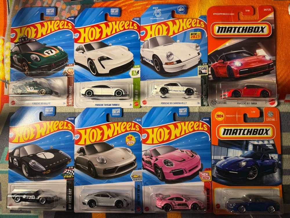 🔥2026 Hot Wheels Exclusive Porsche And 2 Matchbox Cars A Lot Of 8 Total Cars