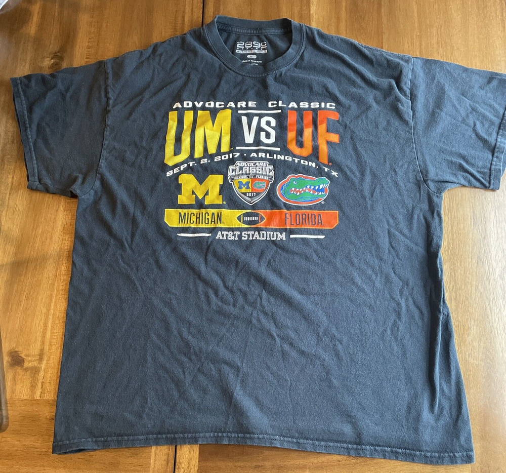 Michigan Wolverines Vs UF T Shirt Size XL  Advocare Classic 2017