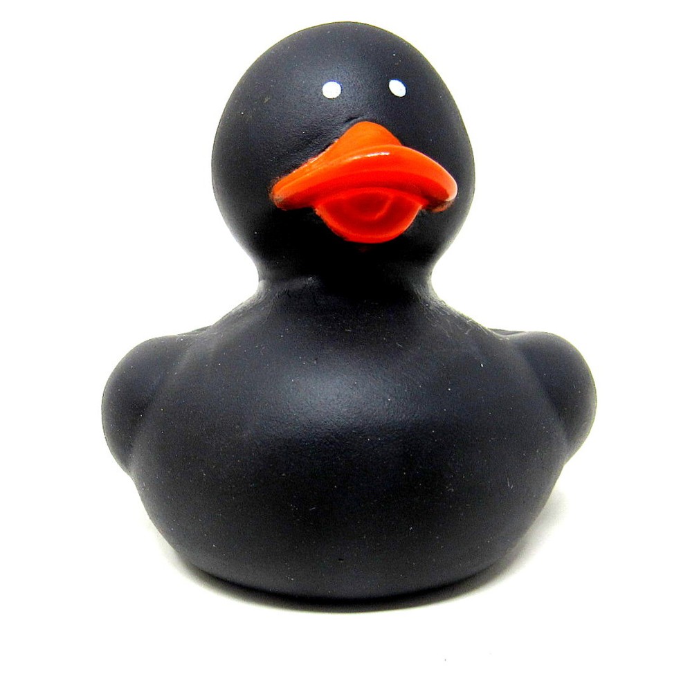 2-Inch Black Rubber Duck for DIY Decorate and Personalize Solid Color US Seller