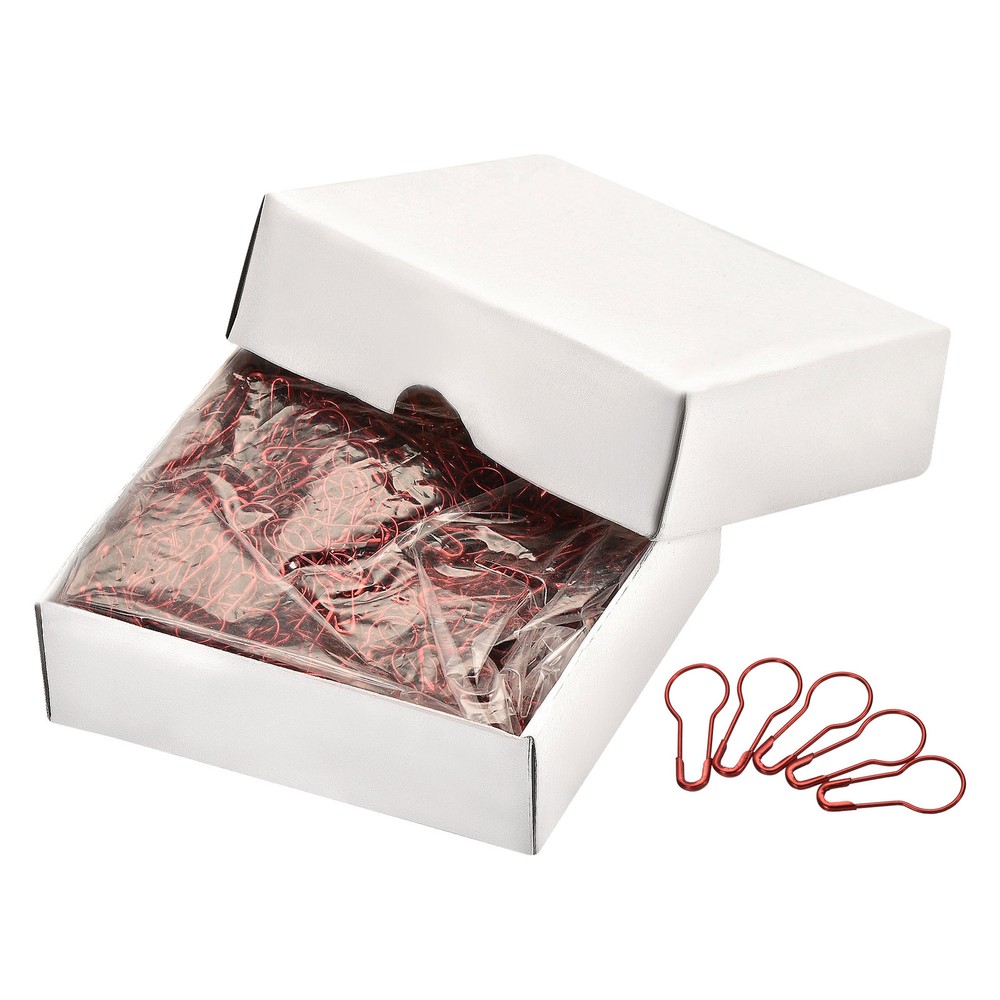 1000 Pcs 0.87-Inch Light Red Metal Bulb Safety Pins for Sewing Art and Craft