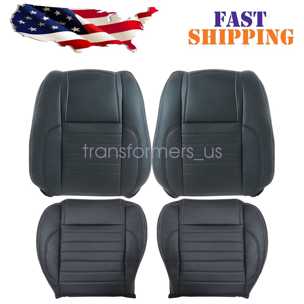 For Ford Mustang 2010-2014 Driver / Passenger Perforated Leather Seat Cover