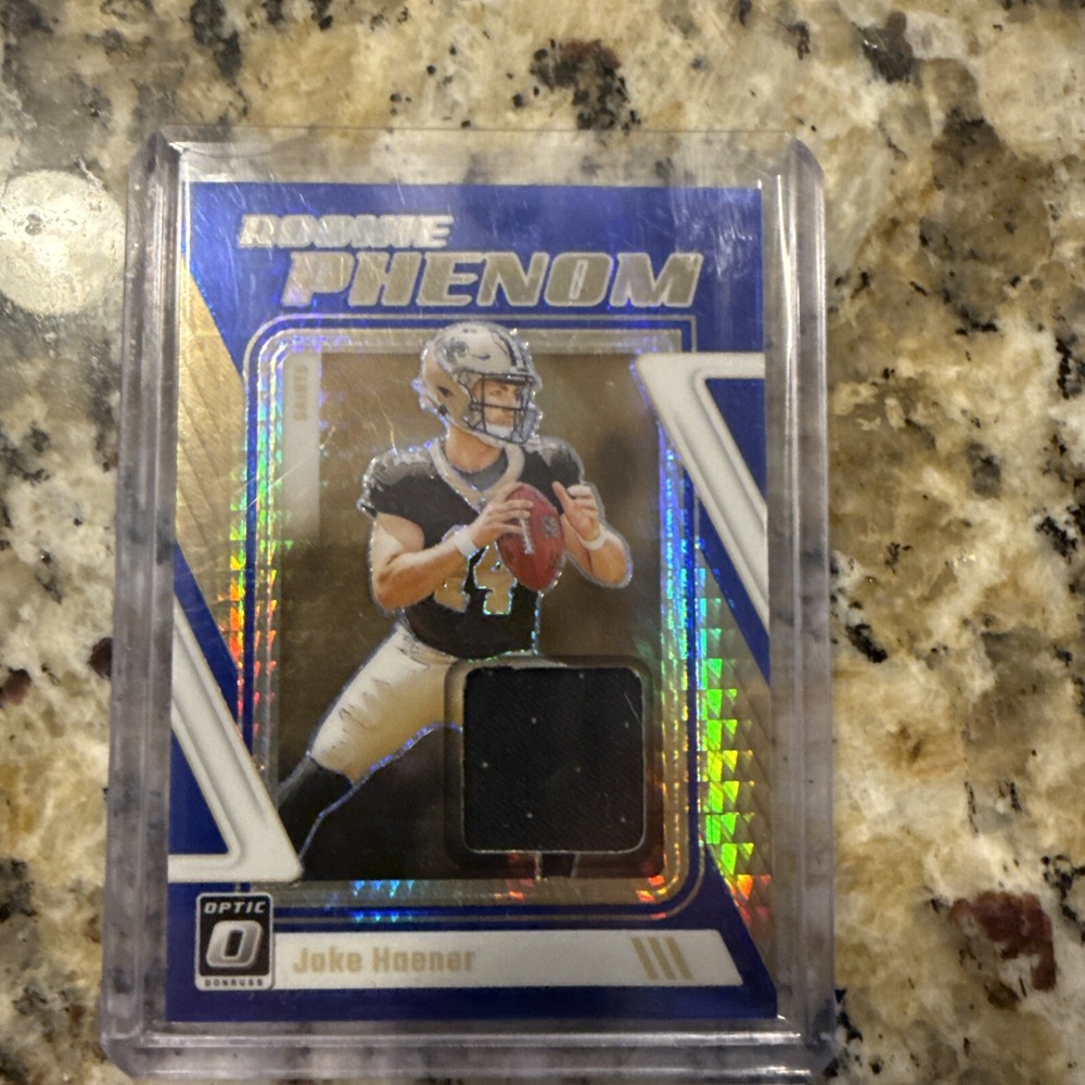 2023 Panini Donruss Optic Jake Haener Rookie Phenom #RP-JHA Jersey Card