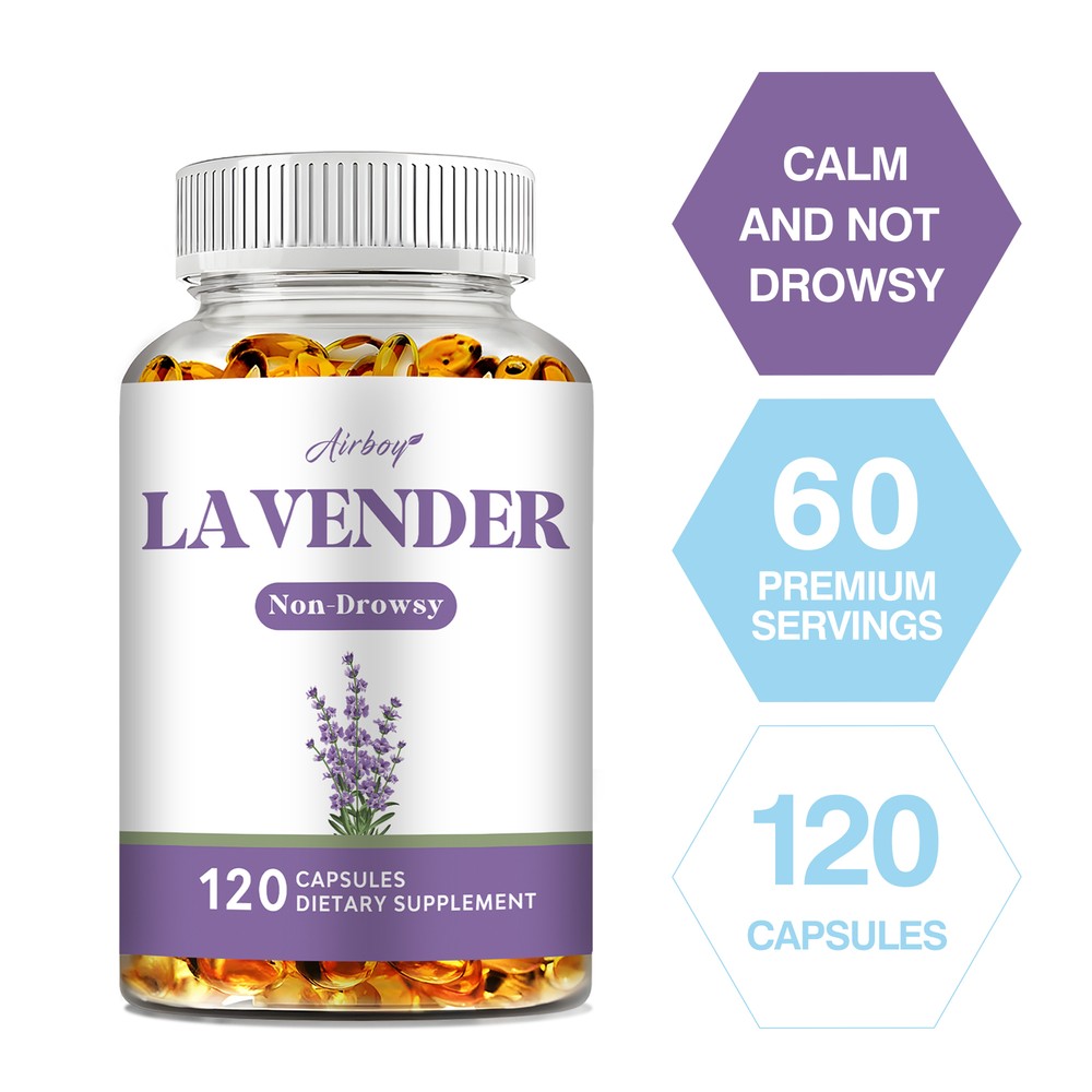 Lavender Extract 80mg - Mood and Sleep, Relieve Stress and Nervous Tension