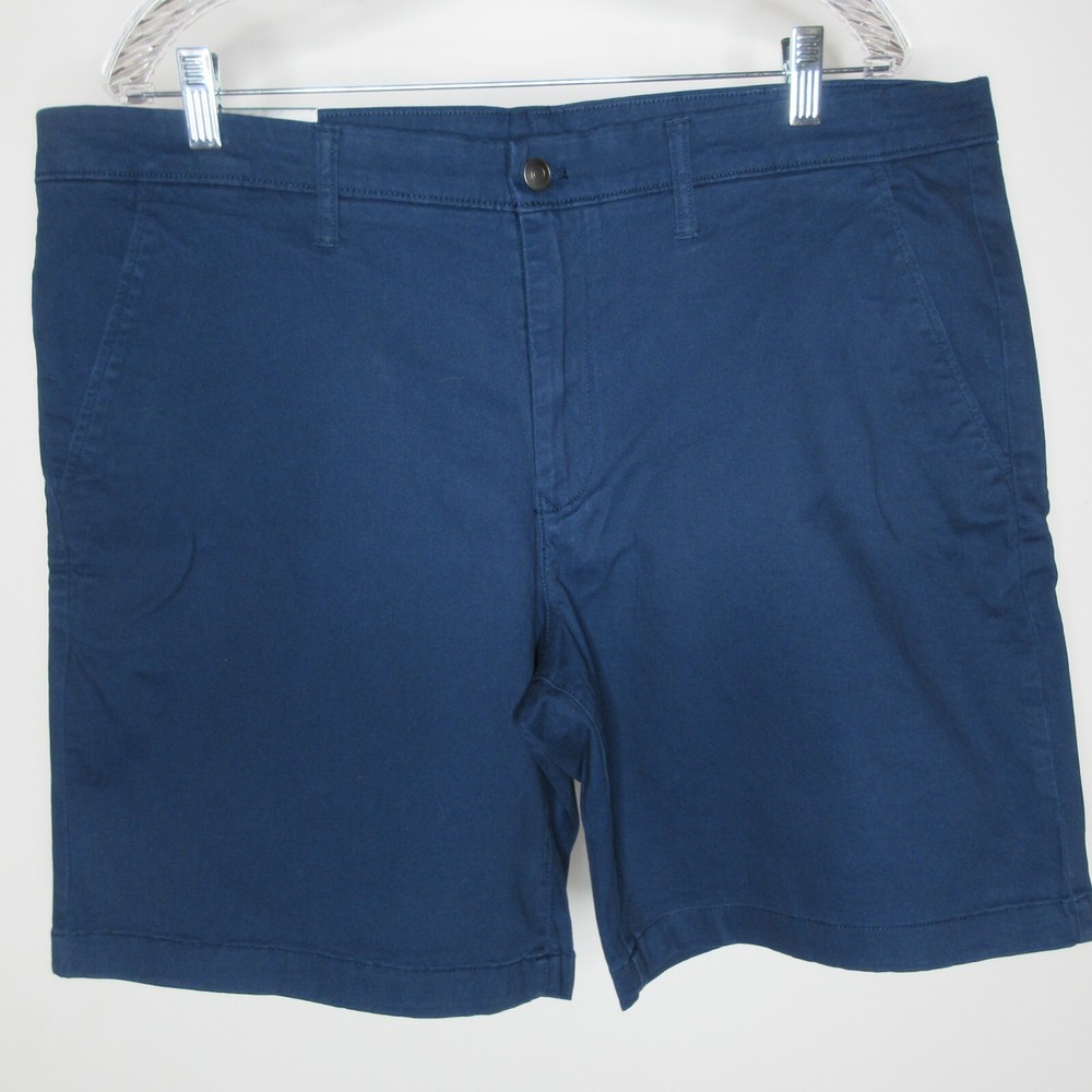 Members Mark Mens 40 Everyday Shorts Navy Blue Soft Wash Stretch Fabric with Pockets-image