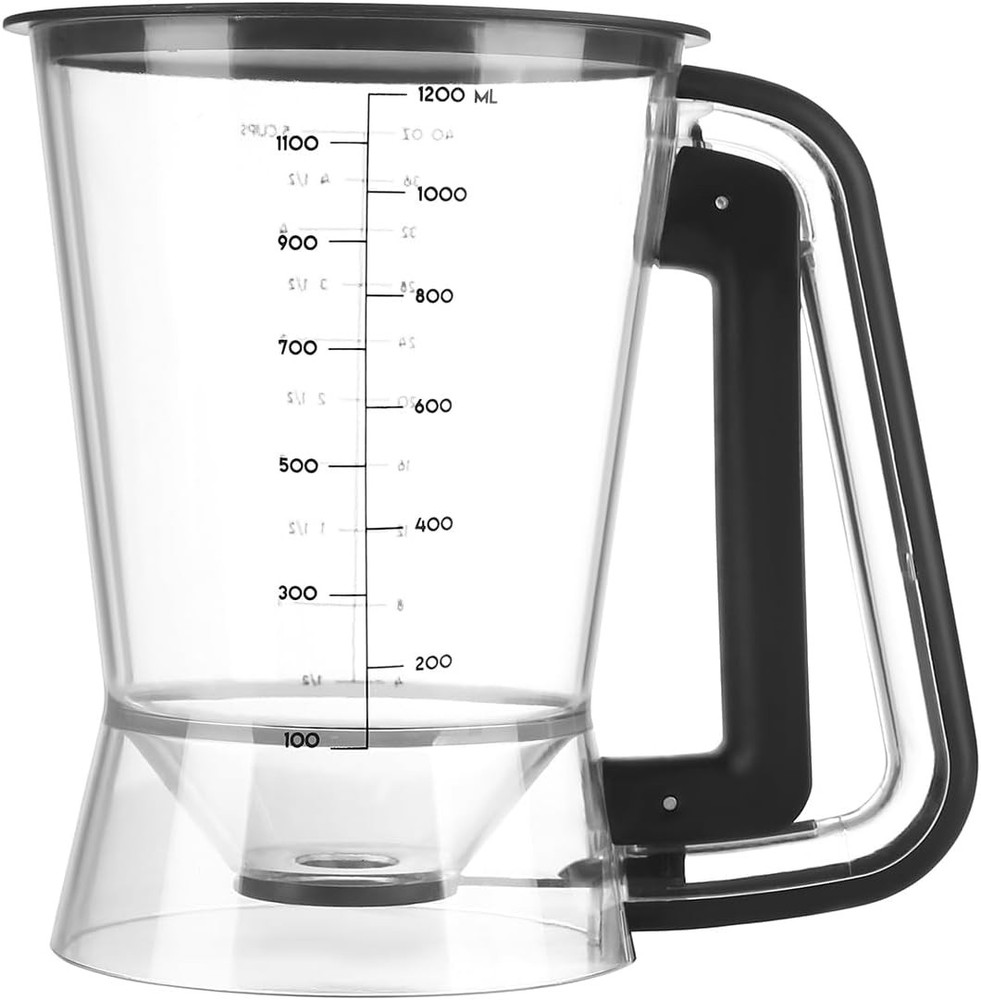 5-Cup Pancake Batter Dispenser with Sturdy Handle & Batter Separator