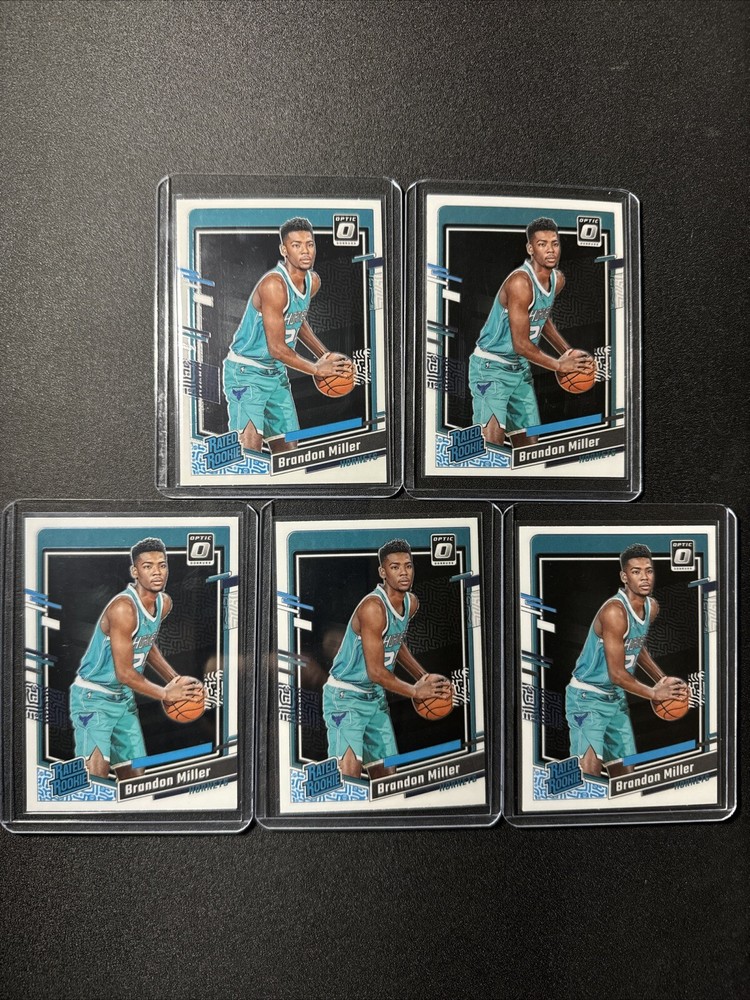 2023-24 Donruss Optic Brandon Miller RC #219 Hornets Rookie Card Lot of 5