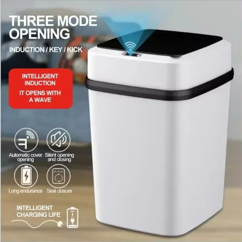 13L Smart Trash Bin - Automatic Sensor, Waterproof Recycling Dustbin