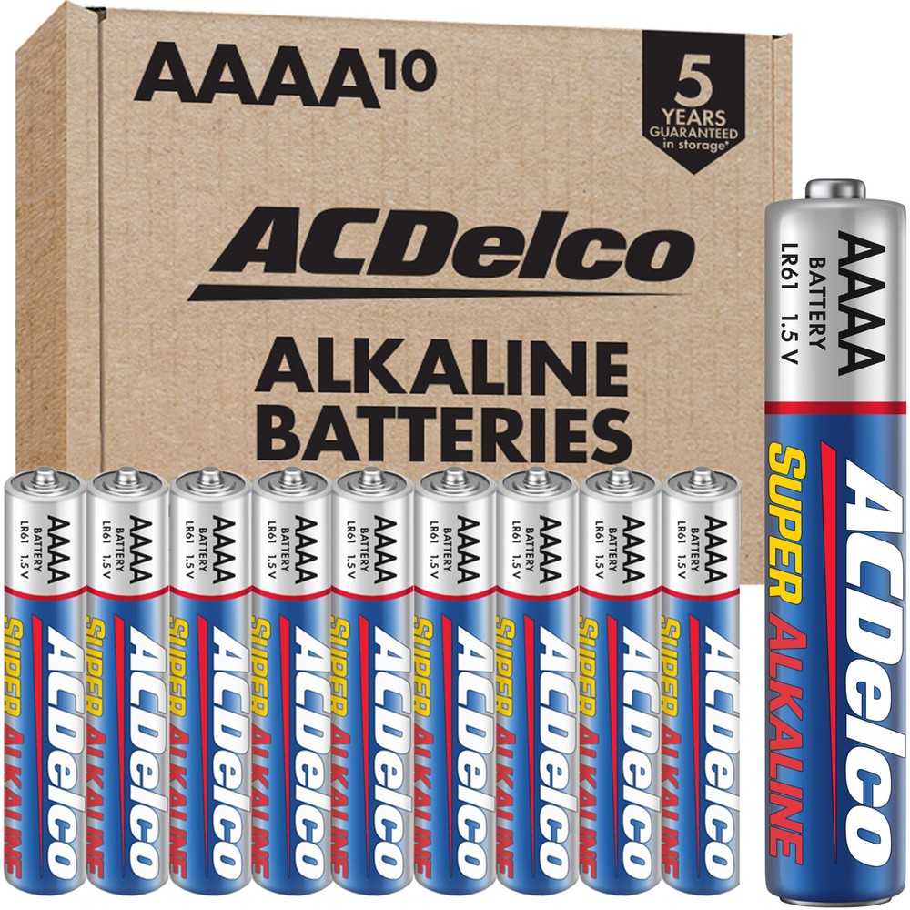 ACDelco 10-Count AAAA Batteries, Maximum Power Super Alkaline Battery, Use fo...