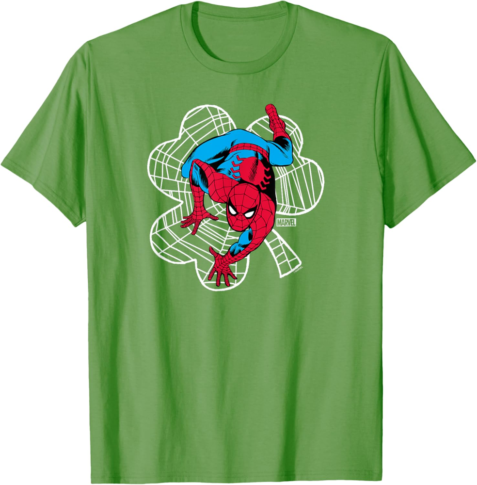 Camiseta Spider-Man - Trébol Web Día de San Patricio