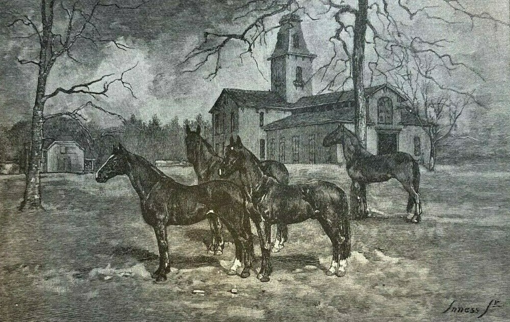 1883 Kentucky Blue Grass Trotting Horses illustrated