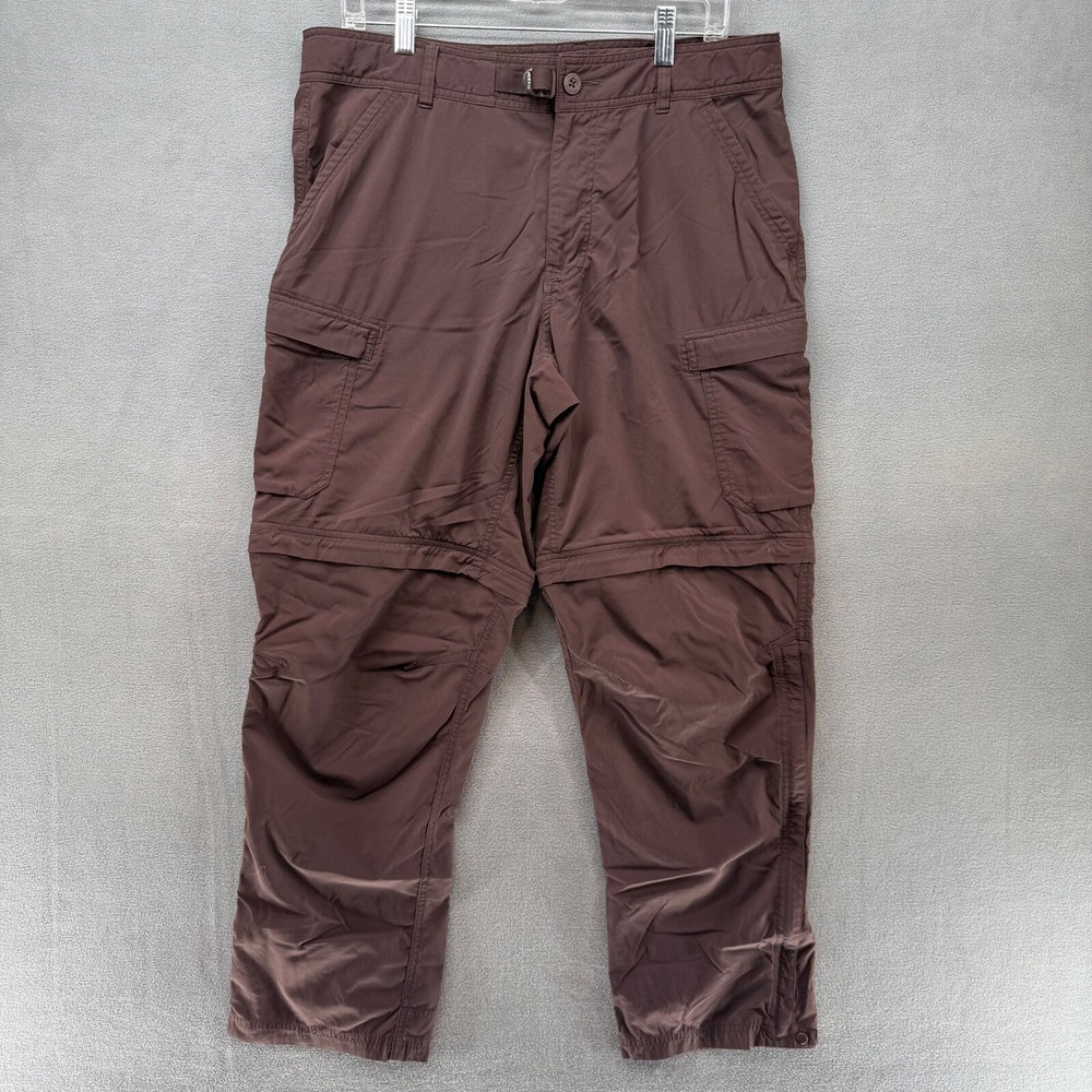 REI Co-Op Convertible Pants Shorts Men 36x30 Cargo Zip Off Relaxed Belted Hiking
