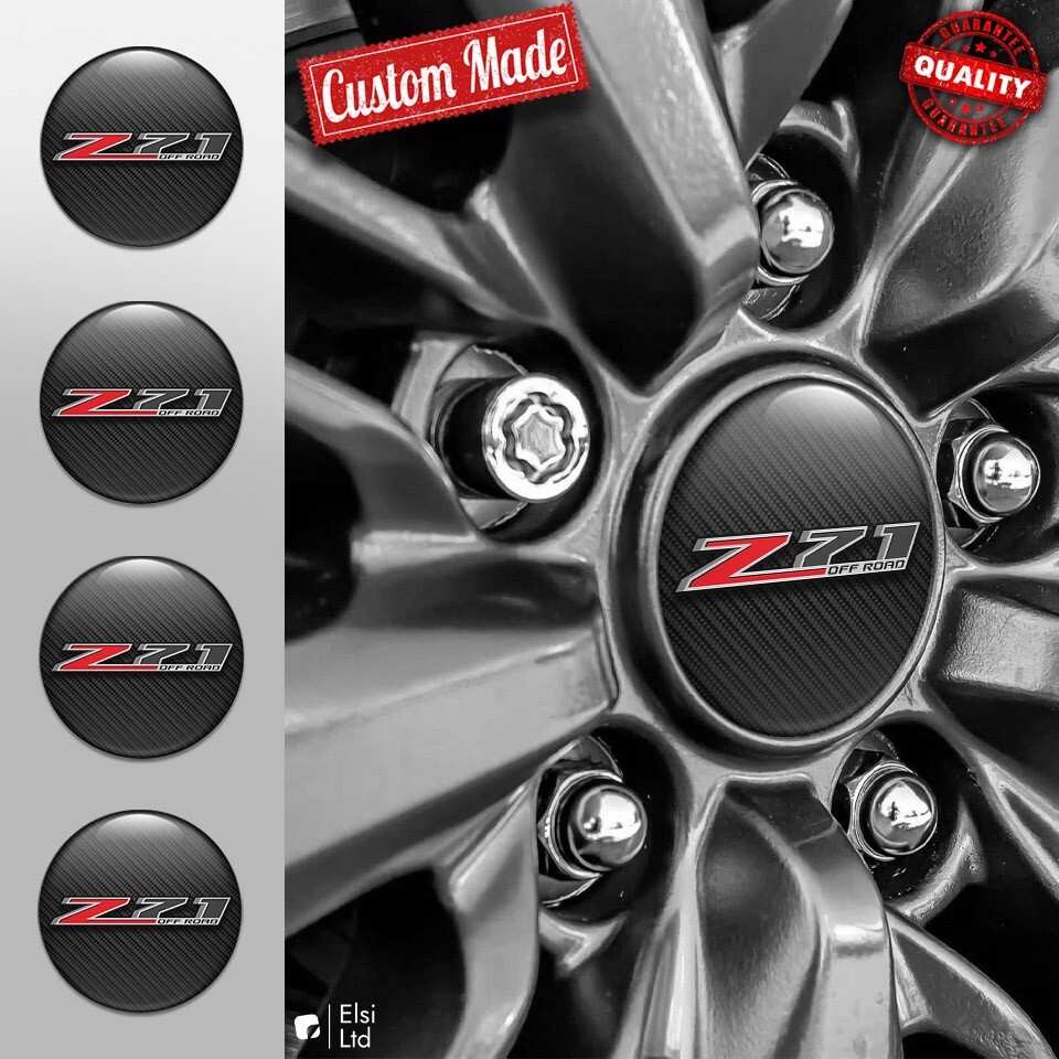Chevrolet Z71 4-Piece Wheel Cap Decals Custom Rim Emblems