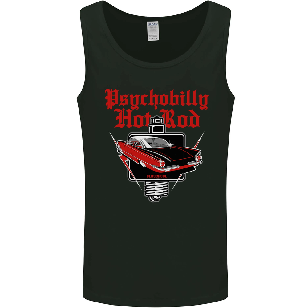 Psychobilly Hot Rod Hotrod Dragster Mens Vest Tank Top