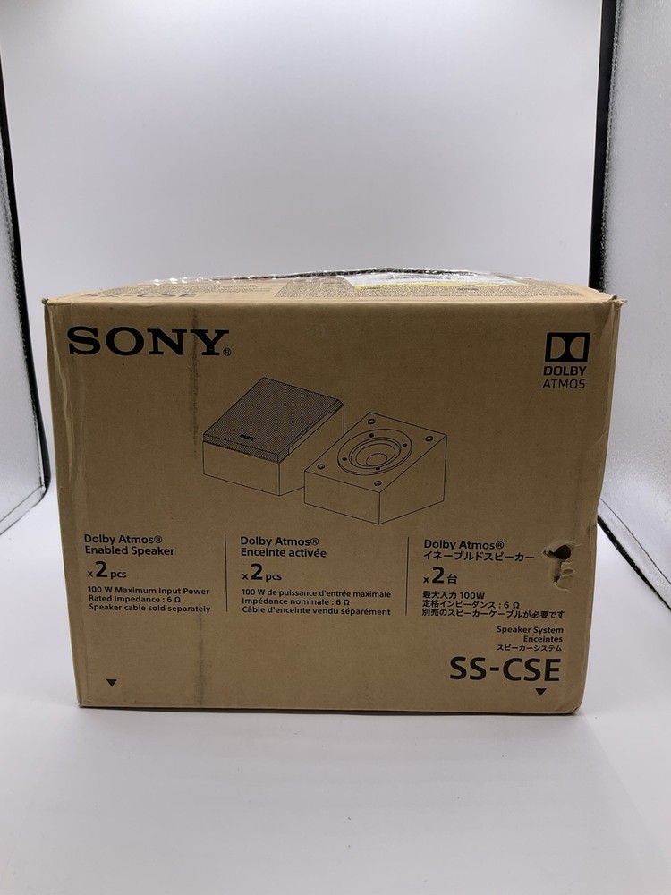 Sony SS-CSE Dolby Atmos Black Speakers Pair - Premium Sound Quality  