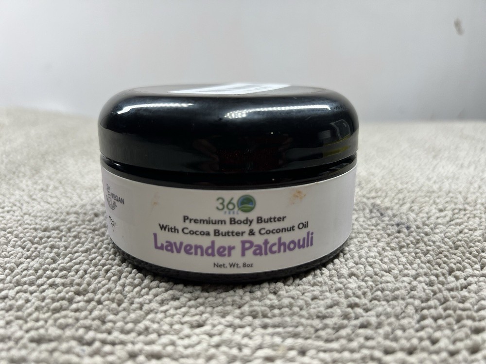 36oz Lavender Patchouli Body Butter with Cocoa Butter & Coconut Oil for Deep Moisture