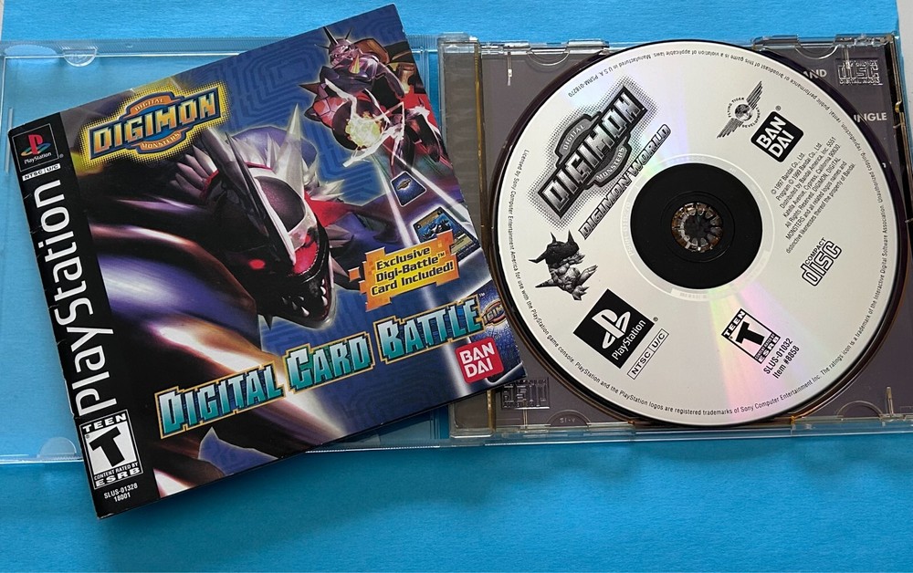 Digimon PS 1997 Digital Card Battle Ban Dai w/Manual tested No Card Free Ship