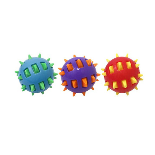 Multipet Spike TPR Ball Dog Toy Assorted; 1 Each/4.5 in