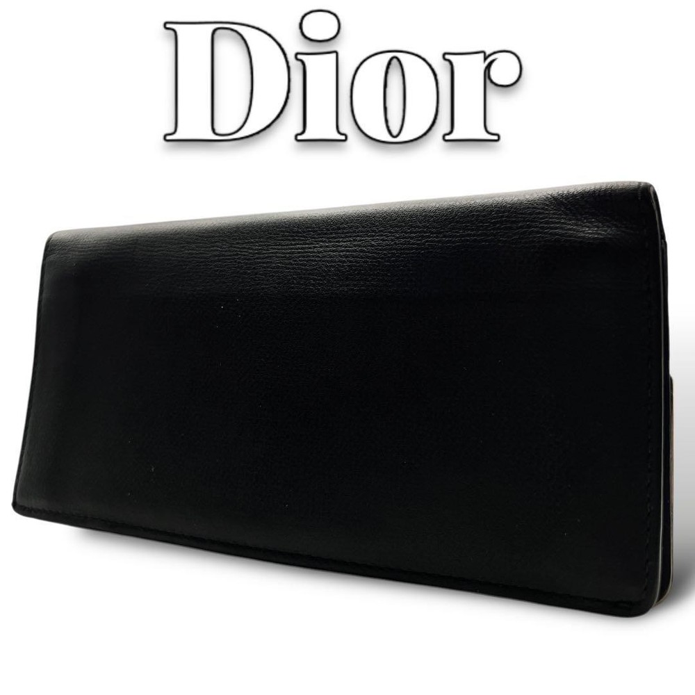 Dior Men's Leather Long Wallet 6938 Luxury Bifold Design