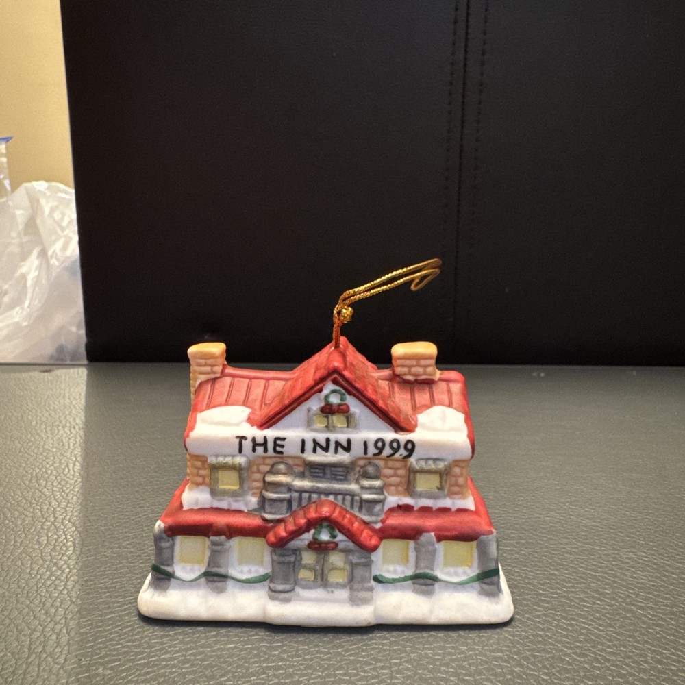 1999 Dickens Village Ceramic Bell Ornament The Inn Collectible