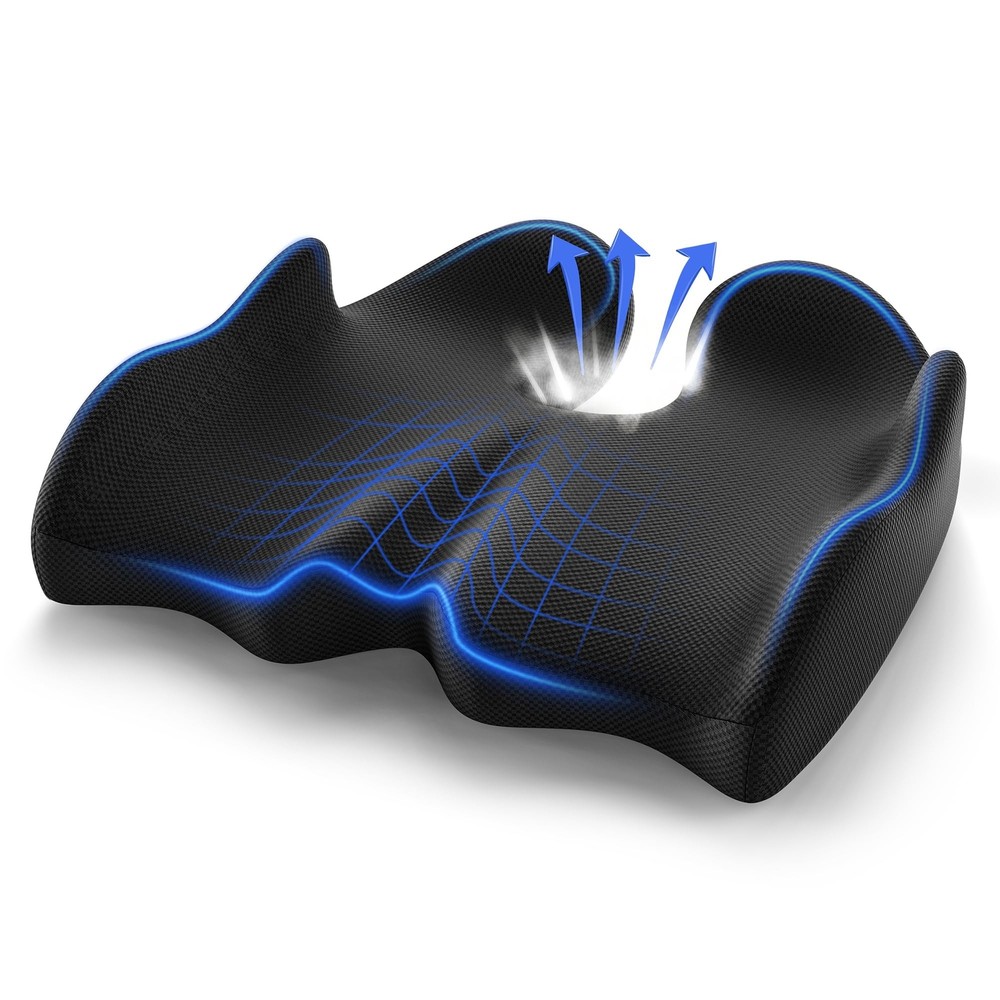 VOXON Seat Cushion, Memory Foam Cushion for Office Chair, X Large Desk Chair ...