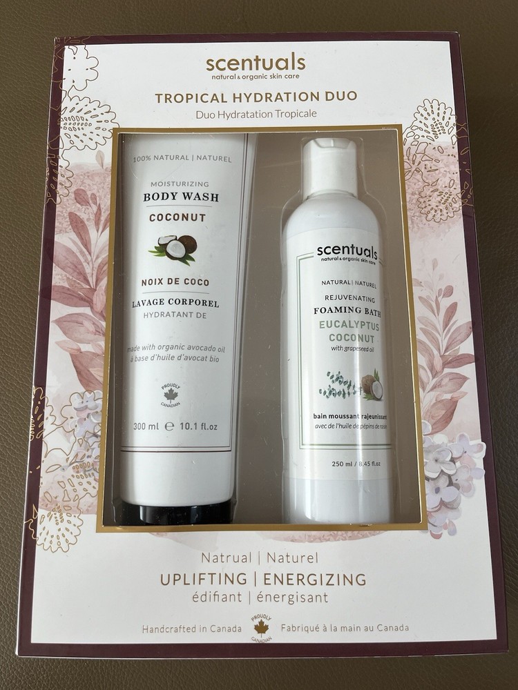 Scentuals Tropical Hydration Duo Body Wash and Foaming Bath Set 2-Piece BNIB