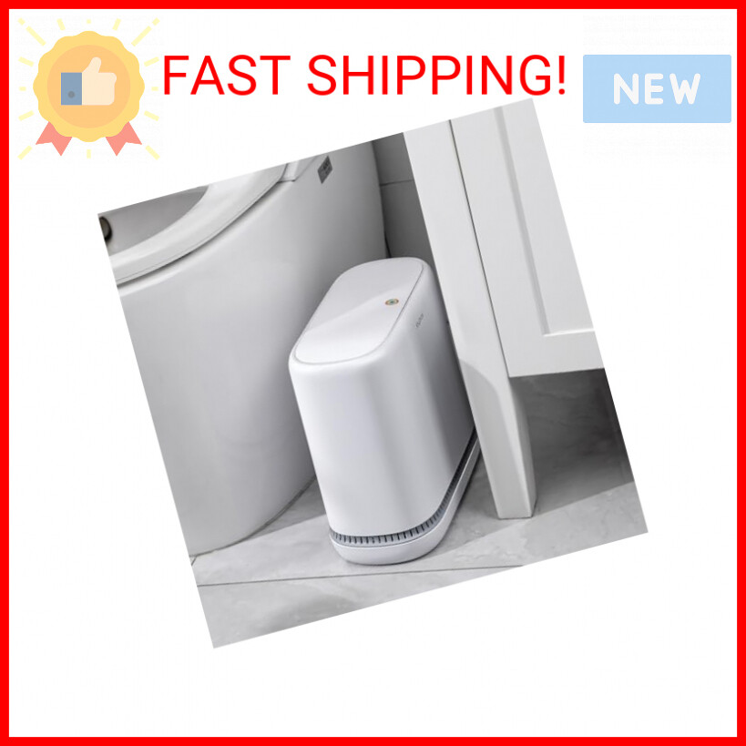 JOYBOS Bathroom Trash Cans,Adsorption Garbage Can with Press Type Lid,10L Dogpro