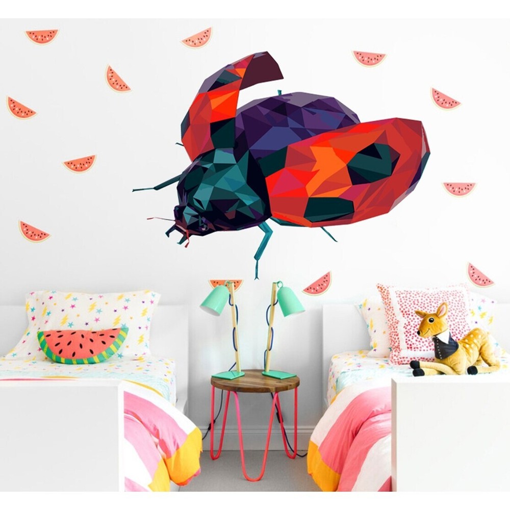 Lady Bug Polygonal Wall Decal