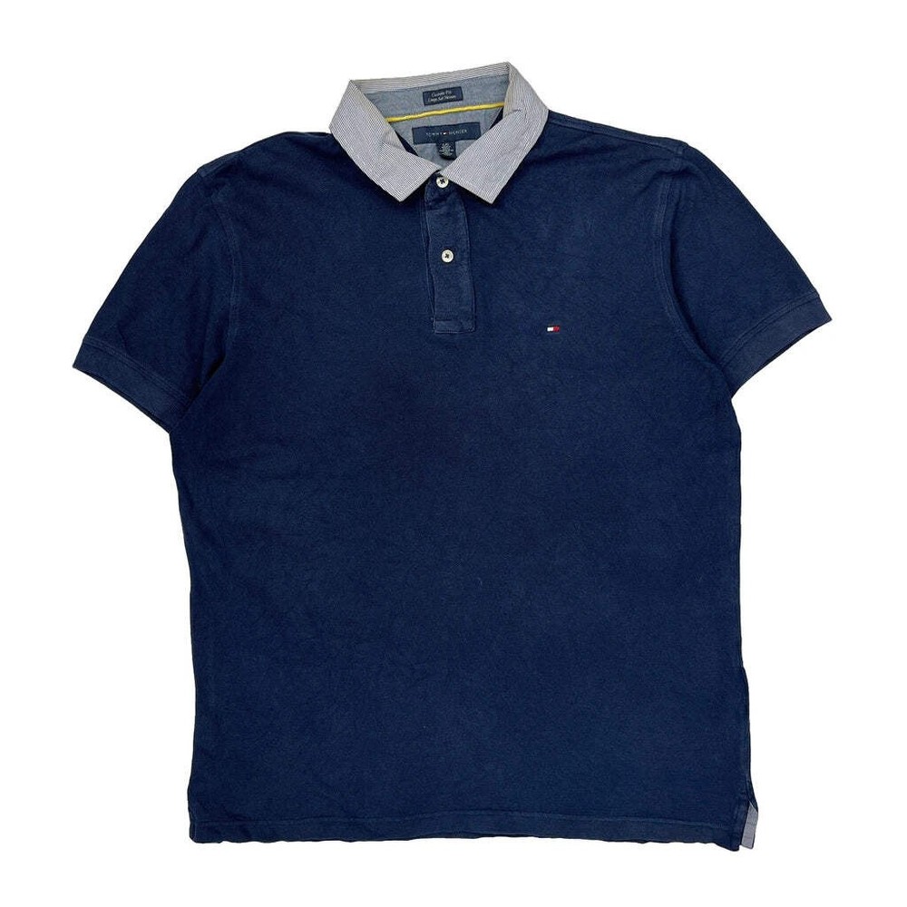 Tommy Hilfiger Polo Shirt - Large Blue Cotton