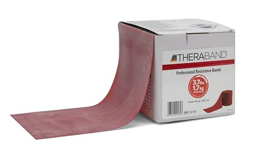 50-Yard Red Latex Resistance Band Roll – Medium Elastic Professional Exercise Tool