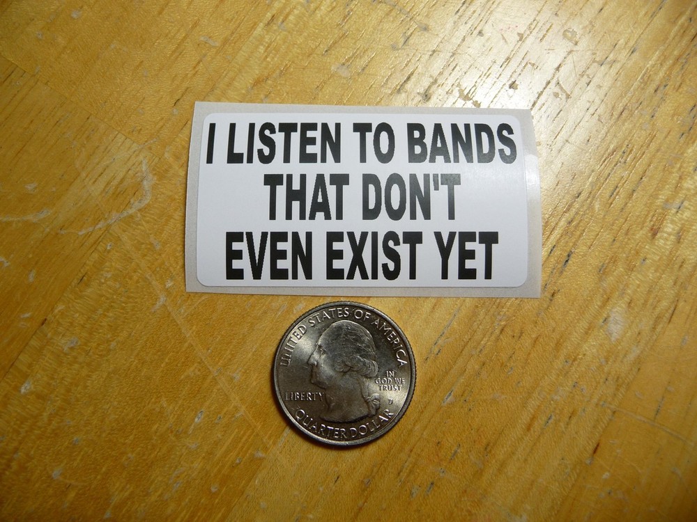 Non-Existent Band Fan Decal - 1 to 50 Bulk Pack Option