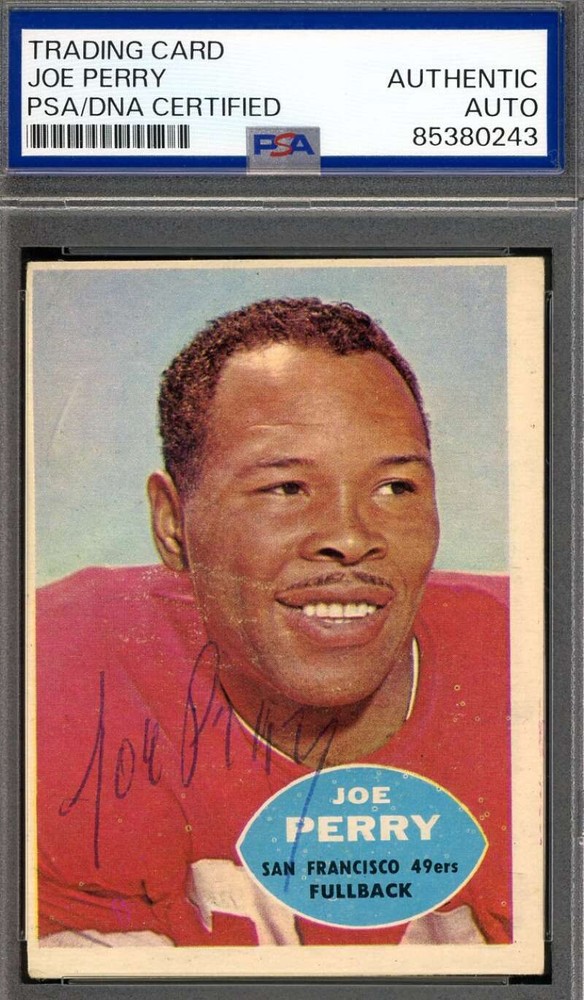 Joe Perry 1960 Topps PSA DNA Certified Autographed Vintage Football Card