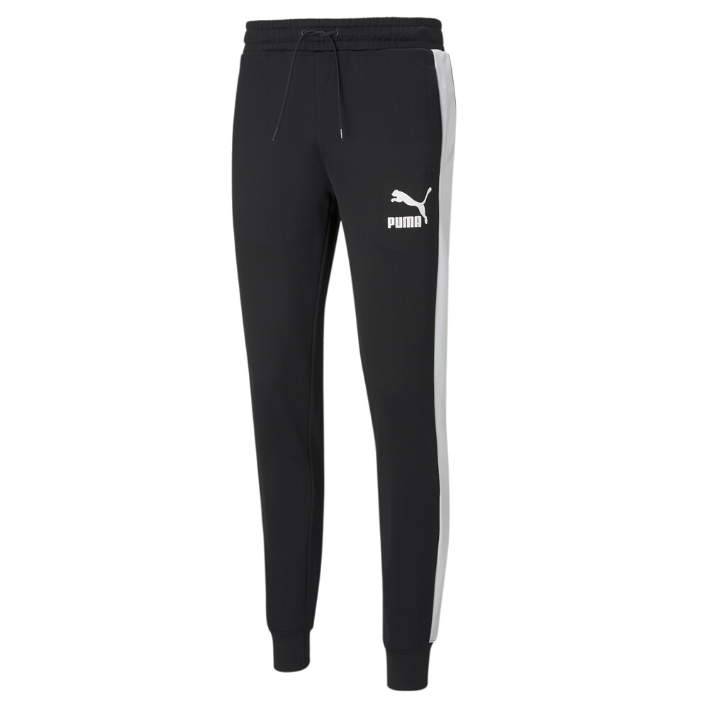 Puma Iconic T7 Track Pants Mens Black Casual Athletic Bottoms 53009801