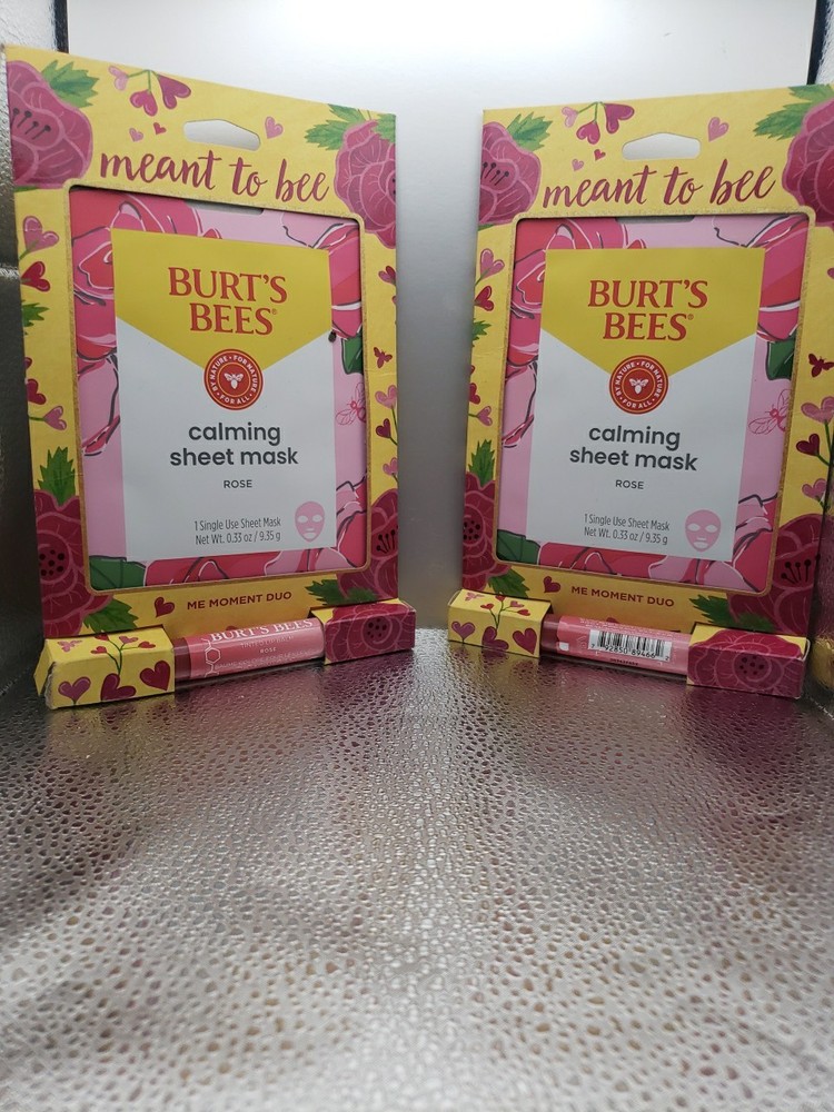 2-Piece Meant To Bee Face Mask & Tinted Lip Gloss Set - Bridal Party Favors in Rose