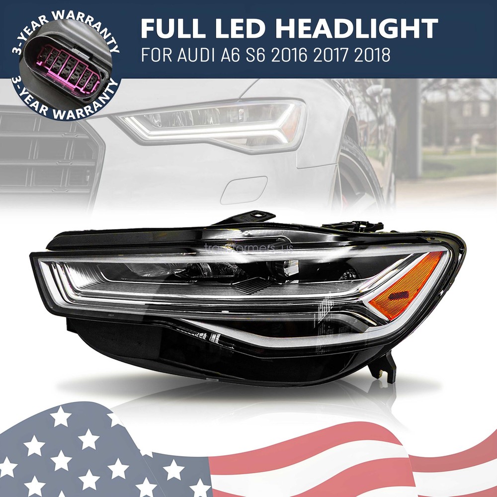 For Audi A6 S6 2016 2017 2018 W/LED DRL Full LED Headlight Headlamp Driver Left