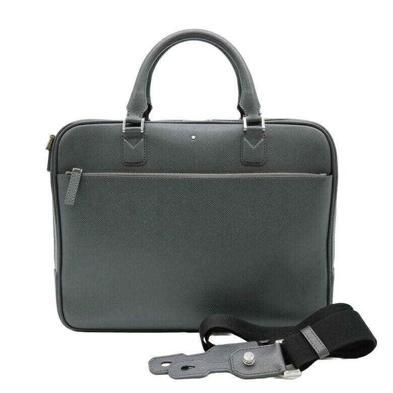 Men's Montblanc Sartorial Briefcase Shoulder Handbag Carry-On Gray