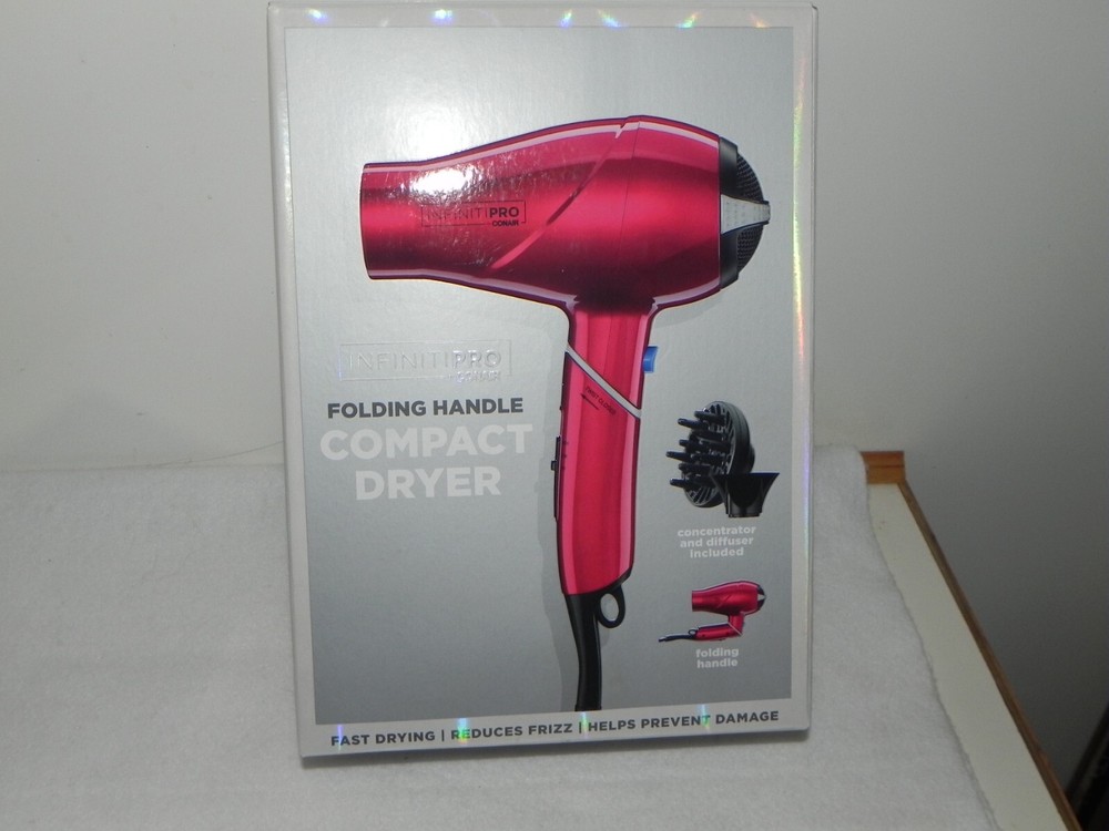 Conair Infinity Pro Folding handle Compact 1875 Concentrator/Diffuser included