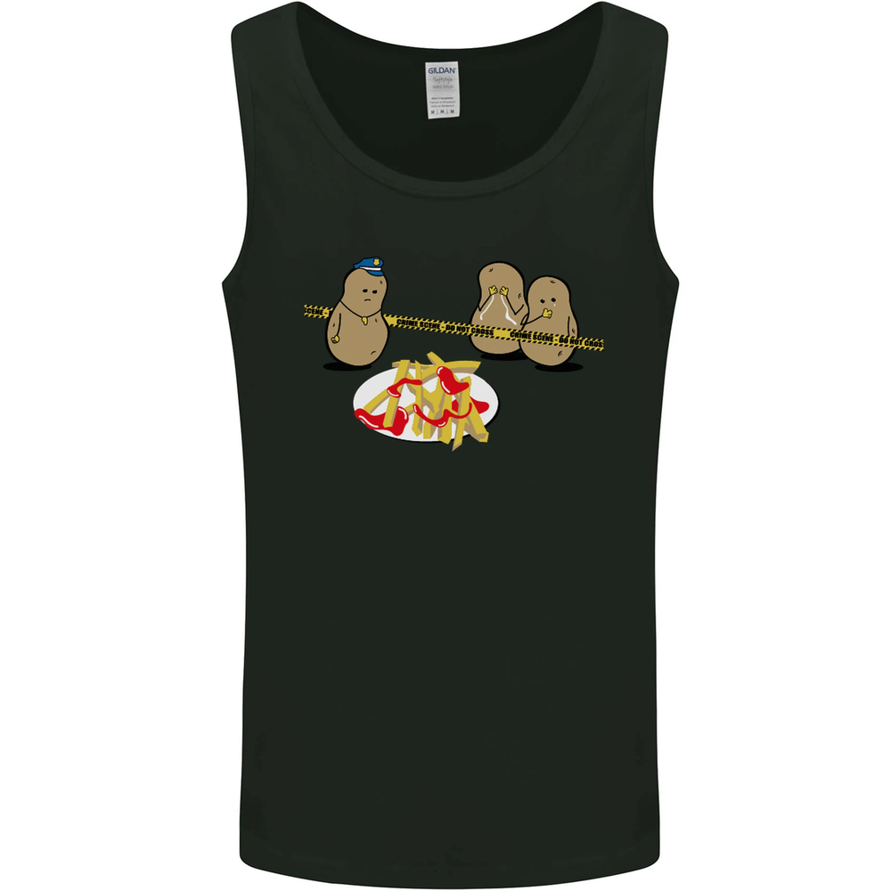 Potato Murder Funny Food BBQ Chef Mens Vest Tank Top