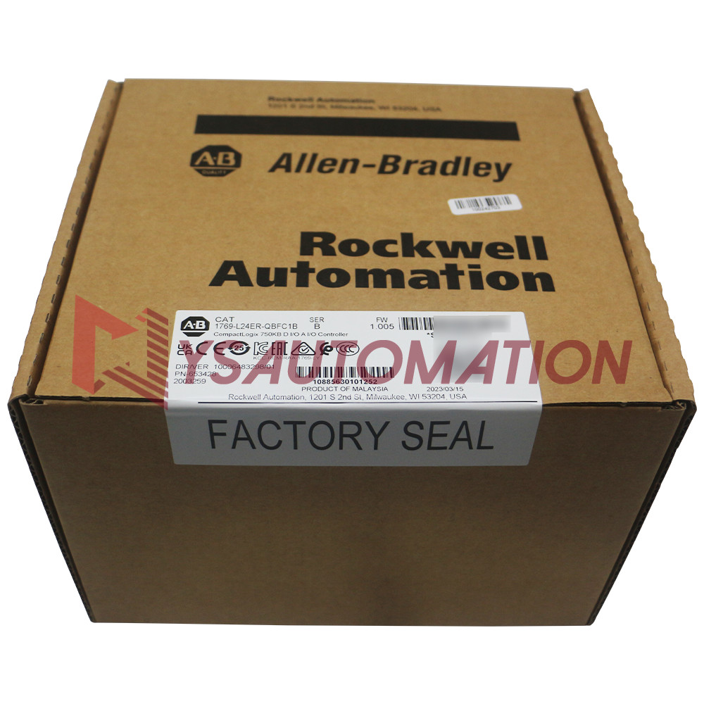 New Allen-Bradley 1769-L24ER-QBFC1B CompactLogix 750KB DI/O AI/O Controller