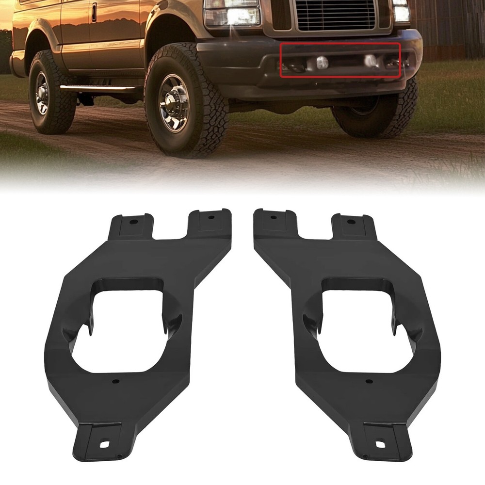 Pair Fog Light Lamp Mounting Brackets For Ford F250 F350 F450 Super Duty 01-04