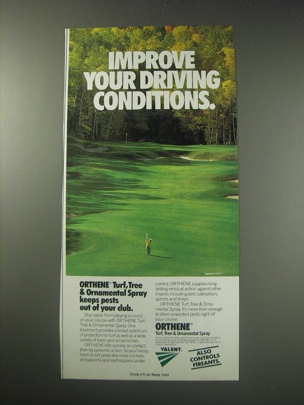 1991 Valent Orthene Ad - Improve your driving conditions
